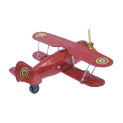 Mécanique à Clé - Métal - Aéroplane Rouge