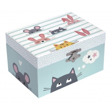Photoluminescent Music Box Cat - Glow in dark