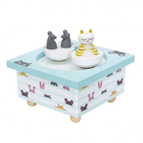 Dancing Music Box Cat & Mouse