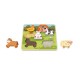 Puzzle tactile - La Ferme bois FSC