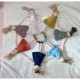 Doll with Organic Cotton Pink Linen dress 30Cm