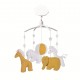 Mobile Musical Girafe, Elephant Curry & Blanc