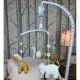 Mobile Musical Girafe, Elephant Curry & Blanc