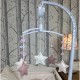 Musical Mobile Stars - Old Pink, Beige & Pouder Pink Linen