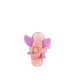 Peluche nemu nemu - DRAGONA - Dragon Rose - Taille S - 16 cm