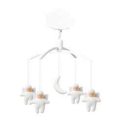 Élégance à la française pour bercer bébé tout en douceur.
 La mélodie Lullaby de Mozart accompagne le mouvement des petit