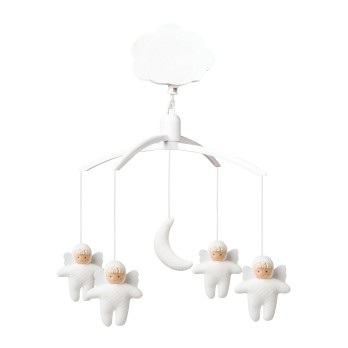Élégance à la française pour bercer bébé tout en douceur.
 La mélodie Lullaby de Mozart accompagne le mouvement des petit