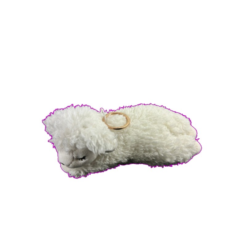 Peluche NEMU Taille S - Porte-clés - Mouton Blanc - Ruru Peluche NEMU Taille S - Porte-clés - Mouton Blanc - Ruru