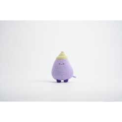 Peluche VEGGIES - Porte-clés 15 cm - Aubergine
