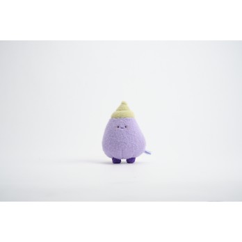 Peluche VEGGIES - Porte-clés 15 cm - Aubergine