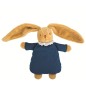 Doudou Hochet 20 cm - Lapin Nid d'Ange - Bleu Denim Doudou Hochet 20 cm - Lapin Nid d'Ange - Bleu Denim
