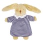 Doudou Hochet 20 cm - Lapin Nid d'Ange - Marinière Doudou Hochet 20 cm - Lapin Nid d'Ange - Marinière