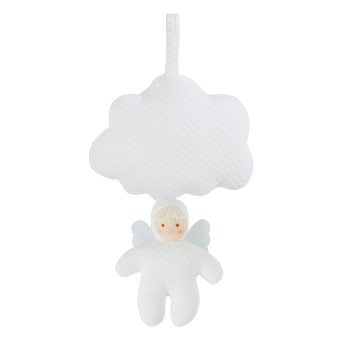 Nuage Musical - Bébé Ange - Mattelassé Blanc