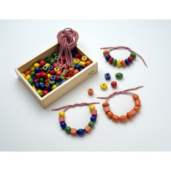 Perles en Bois - Couleurs Vives