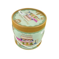 Baril de Planchettes en bois - 250 pièces - Couleurs & Naturel