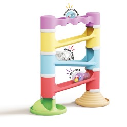 PLAYBIO Recyclé - Rampe 3 balles Sonores - 17pièces