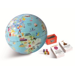 Globe Gonflable 30 cm - Jeu de société : Voyageurs "Road Trip"