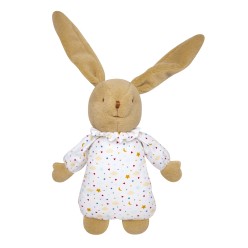 Lapin Nid d'Ange Doudou Musical - Etoiles 25Cm
