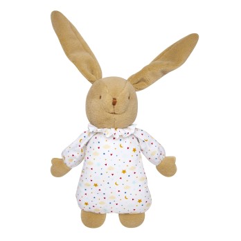 Lapin Nid d'Ange Doudou Musical - Etoiles 25Cm