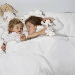 Lapin Nid d'Ange Doudou Musical - Etoiles 25Cm