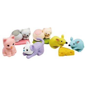 Gommes - Figurines - Chat et Souris