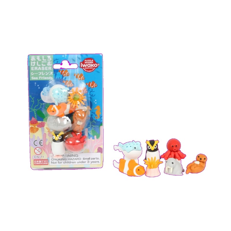 Gommes - Figurines - Les amis des mers Gommes - Figurines - Les amis des mers