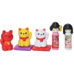 Gommes -Figurines - Kokeshi & Lucky Cat