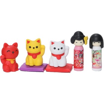 Gommes -Figurines - Kokeshi & Lucky Cat