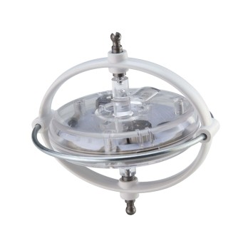 Un gyroscope est un outil qui permet d'expliquer des phénomènes mécaniques complexes : une fois la rotation à grande vitesse