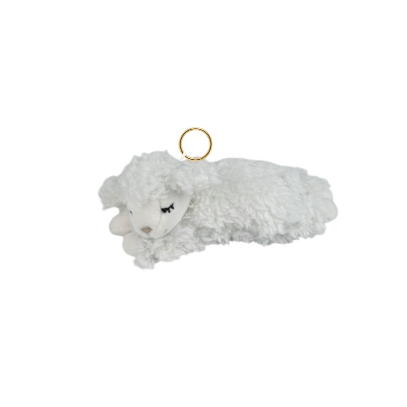 Peluche NEMU Taille S - Porte-clés - Mouton Blanc - Ruru