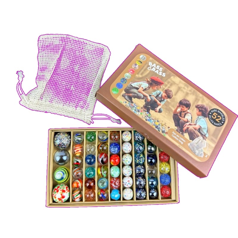 BILLES rares – Set de 52 billes - Mon Petit Cadeau