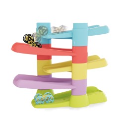 Fun et sensations garanties !
Une  large rampe et facile à monter pour faire foncer deux voitures acrobatiques qui se retournen