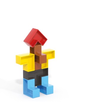 Jeu de construction Poli Cubi, 55 pièces